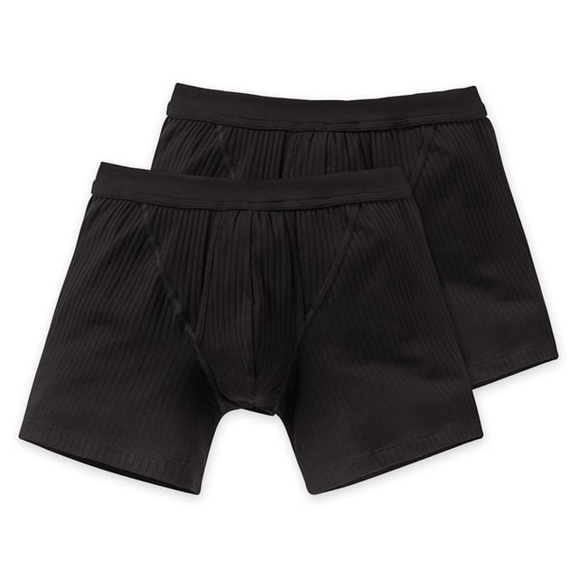 Schiesser Hombres pantalón corto 2 Paquete auténtico Hombres Tronco M-XXL - Heather Gray o Blanco. Negro 7 (Gr. X-Large)