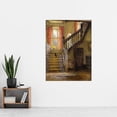 thumbnail image 2 of Allingham Staircase Whittington Court Cat Woman Painting Extra Large XL Wall Art Poster Print, 2 of 3