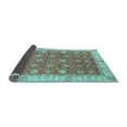thumbnail image 2 of Ahgly Company Indoor Round Oriental Light Blue Traditional Area Rugs, 5' Round, 2 of 4