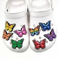 thumbnail image 2 of 8 piezas de dijes de mariposa Sincero para zapatos dijes para sandalias tipo zueco regalos de Navidad o cumpleaños, 2 of 5