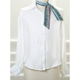 thumbnail image 5 of INSPIRAR CHIC Bufandas Elegantes de Doble Cara para Mujeres, Puntas Delgadas, Color Verde Teal, 5 of 5