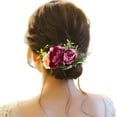 thumbnail image 1 of XASZHN Flower Metal Hair Combs Slide Clips Floral Bows Barrettes Set Purple_004 One Size, 1 of 6