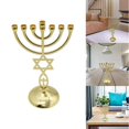 thumbnail image 2 of YIEMEEN Traditional Jewish Menorah 7 Branch Jerusalem Temple Candle Holder Decoration, 2 of 8