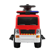 Kepooman Electric Car Toy for Kids, Ride-on Fire Truck, Leather Seat, Mp3 Music, Red