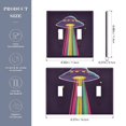 thumbnail image 2 of Yayeee Toggle Light Switch Wall Plate 2-Gang 4.56"x4.48" Decorative Outlet Cover, Colorful UFO, 2 of 7