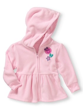 Newborn Baby Girl Micro Fleece Solid Hoodie