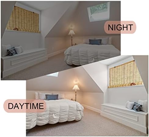 Outdoor Bamboo Shades for Patio Bamboo Roll up Blinds Curtains for Windows Waterproof, Porch Bamboo Rolling Curtains Breathable Corded Roller Shades$$Home Decor, Kitchen, & Other