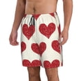 thumbnail image 2 of Bixox Men's Love printing Casual Classic Fit Short Summer Beach Shorts, 2 of 6