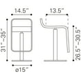 thumbnail image 4 of Equino Barstool Adjustable Lift 100% Polyurethane Seat Chrome Steel Frame, 4 of 10