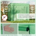 thumbnail image 6 of Spaco Outdoor Portable Walk-in Greenhouse with PE Cover Heavy-Duty Metal Frame Roll-up Zipper Door, Greenhouse for Indoor Backyard Outside, 6 of 8