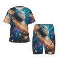 thumbnail image 1 of Fotbe Colorful Planet Universe Pijama Estampada de 2 Piezas para Niños – Ropa de Dormir de Manga Corta Cómoda para Niños y Niñas, Camiseta y Shorts de Algodón-X-Large, 1 of 6