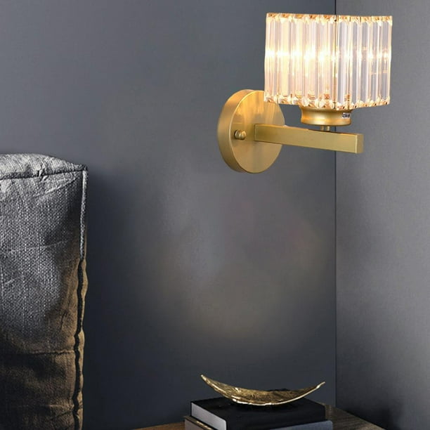 Lámpara de pared nórdica, apliques, iluminación de lámpara de noche E27, LED de ahorro de energía arriba / abajo para la decoración para hogar de la Cuadrado de oro Salvador lámpara de pared