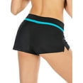 thumbnail image 6 of FUTATA Women's Side Slit Swim Shorts, Split Quick Dry Swim Beach Shorts, Plus Size Sports Shorts, 6 of 7