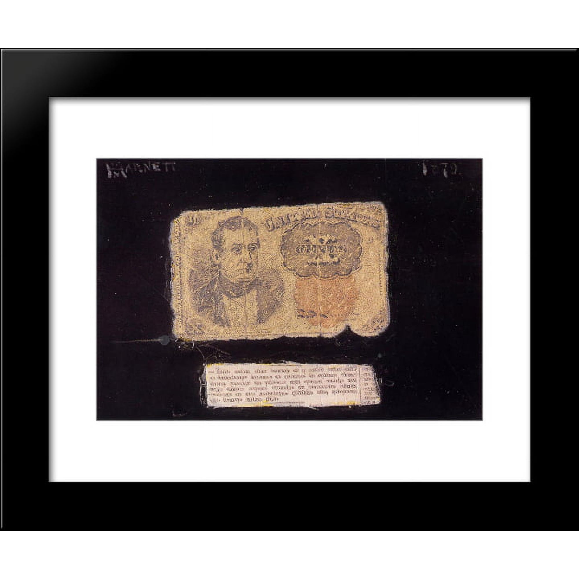 Still Life Ten-Cent Bill 20x24 Framed Art Print by William Michael Harnett
