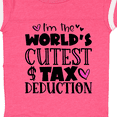 thumbnail image 4 of Inktastic I'm the Worlds Cutest Tax Deduction Pink Hearts Boys or Girls Baby Bodysuit, 4 of 5