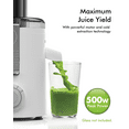 thumbnail image 3 of SiFENE 350W Compact Centrifugal Juicer Machine, Juice Maker for Vegetable and Fruit with 3 Speed Setting, Easy to Clean, White, 3 of 8