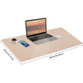 thumbnail image 4 of GHSDFBB Leather Desk Pad, Large Mouse Pad, Leather Desk Blotter, Non-Slip Desk Pad Protector, Office Desk Pad, Waterproof Desk Mat for Home Office and Decor-Beige (35.4×15.7 Inches), 4 of 7