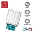 thumbnail image 5 of Bormioli Rocco Florian Set of 4 Double Old Fashioned Whisky Glasses, Lucent Blue Base, 5 of 9