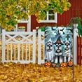 thumbnail image 4 of 1pc, Halloween Schnauzer Party Flag, with Ghost Dress Up, Mummy Dress Up, Witch Costume Party, Ghost Black Castle & Cross Theme Night, Durable Polyester Fabric Outdoor Decoration, Perfect for Garden,, 4 of 6