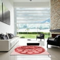 thumbnail image 7 of Ahgly Company Machine Washable Indoor Round Transitional Pastel Pink Area Rugs, 3' Round, 7 of 7