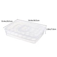 thumbnail image 2 of Contenedor de almacenamiento de huevos portátil de 1 pieza, caja de almacenamiento de soporte de huevo para refrigerador (blanco), 2 of 5