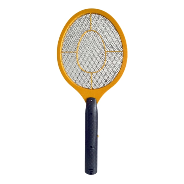 Raqueta Bug Zapper matamoscas eléctrico Zapper de mano con batería (amarillo)