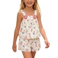 thumbnail image 4 of Piuwrlz Tank Top with Shorts Sets Girls 2 Piece Outfit Set Crew Neck Multicolor Size 0 Years, 4 of 9
