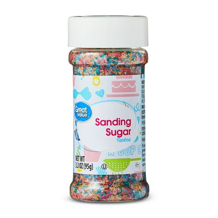 Great Value Rainbow Sanding Sugar, 3.3 oz