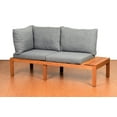 thumbnail image 3 of Amazonia Giffo 3 Pieces Teak Patio Conversation Set W/Gray Cushions, 3 of 15