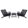 thumbnail image 3 of SAFAVIEH Deven Outdoor Patio 5 Piece Coffee Set, Black, 3 of 7