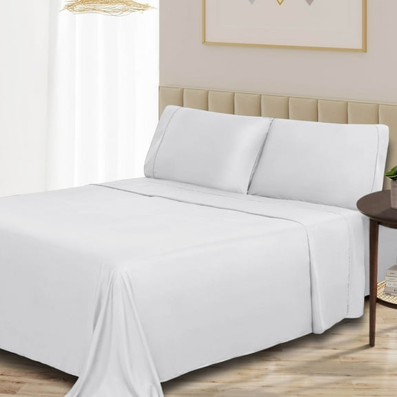BNM 300 TC Rayon From Bamboo Sheet Set, Cal King, White