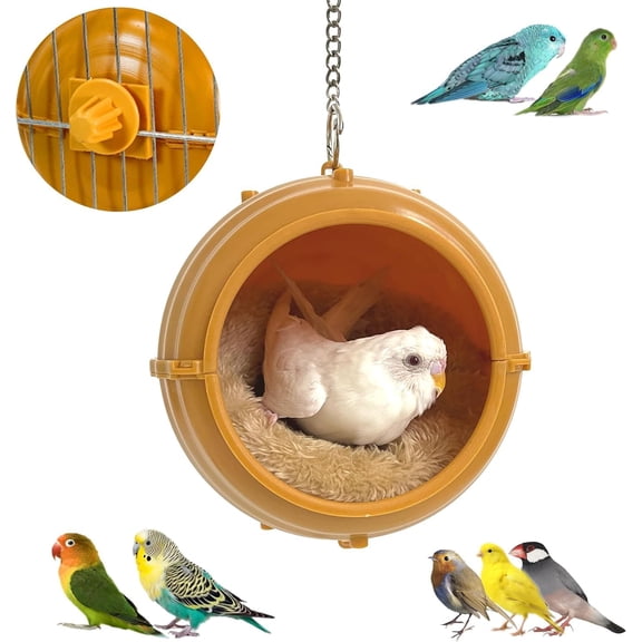 Bird Nest for Cage Swing, Chewproof Hanging House Hut, Washable Nest for Breeding and Laying Eggs, Soft Warm Bed for Sleeping, for Parrot Budgie Love Bird Canary Finch