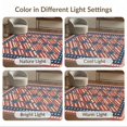 thumbnail image 7 of ODIKA 3'x5' Washable Area Rug Non-Slip, Flatweave, Easy Care Door Vintage Stripe Layout Stars Bordered Independence July Patriotic Refined for Hallway, Laundry Room, 7 of 7