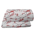 thumbnail image 4 of Nature Foot Rest, Illustration of Sakura Branches Windy April Weather in Japanese Painting Style Art, Non-Slip Backing Ergonomic Memory Foam Leg Support for Office, Coral Black, by Ambesonne, 4 of 5