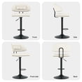 thumbnail image 5 of Efoee Modern Bar Stools Set of 2, Adjustable Swivel Counter Height Barstools, Double-Layer Cushion Upholstered Swivel Bar Chairs with Backrest for Home, Kitchen Island, 5 of 6