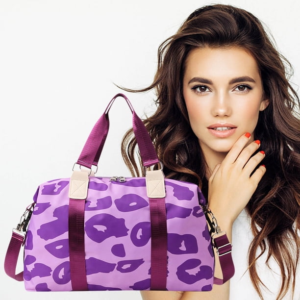 Bolsa Impermeable de Punto de Vaca Púrpura, Bolso de Viaje de Gran Capacidad Plegable