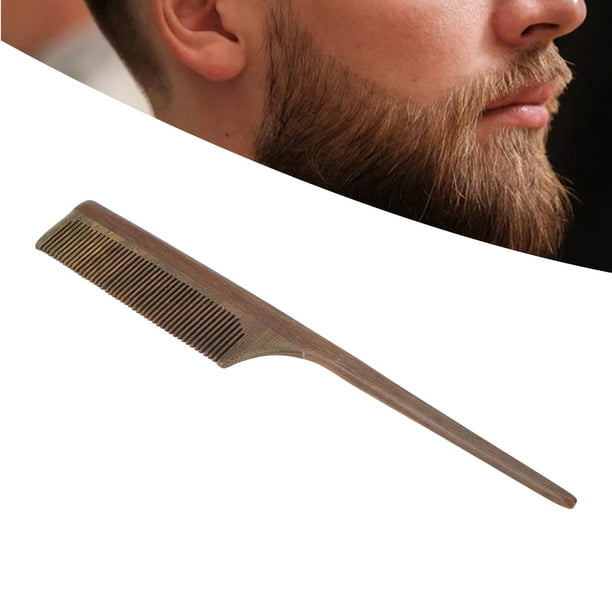 Kit d'entretien pour barbe - Peigne en bois à dents fines, Brosse
