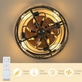 thumbnail image 4 of Uforic 18" Caged Ceiling Fan with Lights and Remote Control, 6-Speed Flush Mount Ceiling Fan, Low Profile Ceiling Fan for Bedroom, Farmhouse, or Dining Room, 4 of 6