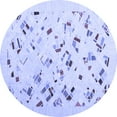 thumbnail image 1 of Ahgly Company Indoor Round Solid Blue Modern Area Rugs, 3' Round, 1 of 4