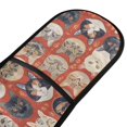 thumbnail image 2 of Dailycode Double Sided Oven Mitt with Loop Heat Resistant Kitchen Long Potholders 7" x 35" Cats Face, 2 of 6