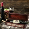 thumbnail image 3 of Wooden Wine Storage Box, Flip Up Type Lid Single Bottle Wine Box, Single Bottle For Wine Enthusiast Delicate Gift, 3 of 8