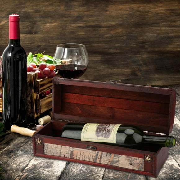 Wooden Wine Storage Box,Vintage Wooden Red Wine Single Bottle Wine Box Wine Box Unrivaled Performance