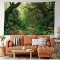 thumbnail image 2 of Nepal Tapestry, Forest in Nepal Touristic Trekking Branches Misty Road Fresh Air Outdoors Theme, Fabric Wall Hanging Decor for Bedroom Living Room Dorm, 5 Sizes, Green Brown, by Ambesonne, 2 of 9