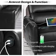 thumbnail image 4 of STHOUYN 85” Black Faux Leather Couch with USB, 3 Seater Sofa Couches for Living Room, Large Mid Century Modern Office Apartment Couch (Black), 4 of 9