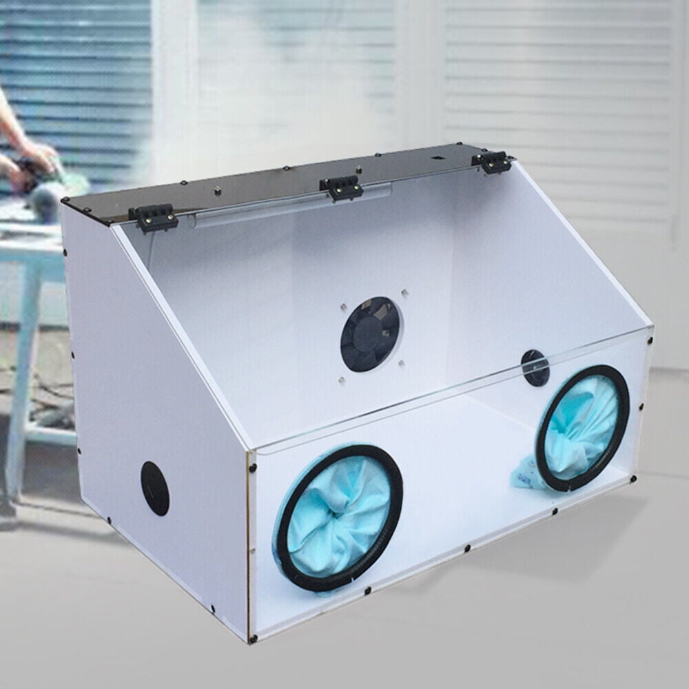 Fichiouy 2 Holes Fully Enclosed Electric Grinding Table Polisher Dust