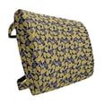 thumbnail image 1 of Spring Lumbar Pillow, Pattern with Flowers and Butterflies, Soft Back Cushion for Office Chairs with Adjustable Straps, 14" x 13", Yellow Dark Indigo, by Ambesonne, 1 of 7