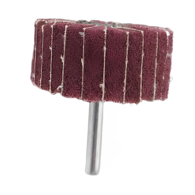 Eigraketly Almohadilla de pulido de cabeza de molienda de fibra, abrasivo con mango, cepillo de pulido, lijadora de rueda de aleta, accesorios Artesanía 40×25×6mm S