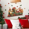 thumbnail image 4 of Bfogop Christmas Tree Wall Decals 12 x 12 Merry Christmas Snow Watercolor Tree Wall Stickers Red and Green Peel and Stick Removable for Bedroom Living Room Offices Home Decoration, 4 of 7