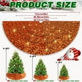 thumbnail image 3 of Christmas Runner Rug Orange Christmas Tree Skirt Sequin Velvet Tree Skirt Xmas Tree Skirts Decorations Glitter Christmas Tree Cover Skirt Fall Tree Mat For Holiday Fall Christmas Tree, 3 of 9
