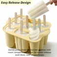 thumbnail image 6 of ChrumpTon Silicone Ice Pop Mold Set with 50 Sticks, 50 Bags & Brush, BPA Free Easy Release Ice Cream Molds for Homemade Treats, Yellow, 6 of 7